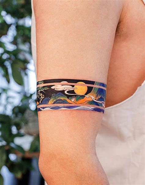 japanese armband tattoo|oriental tattoo arm.